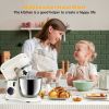 3-IN-1 Electric Stand Mixer, 660W 10-Speed With Pulse Button, Attachments include 6.5QT Bowl, Dough Hook, Beater, Whisk for Most Home Cooks,  Almond C
