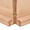 Table Top Light Brown 70.9"x23.6"x(0.8"-2.4") Treated Solid Wood Oak