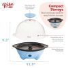 4.5 Qt. Stirring Electric Popcorn Popper, Lid, Serving Bowl & Convenient Storage, 18 Cups – Sky Blue - New - 3 lbs.