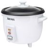6 Cup Non-Stick Pot Style White Rice Cooker, 3 Piece