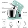 3-IN-1 Electric Stand Mixer, 660W 10-Speed With Pulse Button, Attachments include 6.5QT Bowl, Dough Hook, Beater, Whisk for Most Home Cooks, Agave Gre