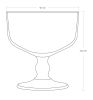 Paşabahçe 440211 Timeless Ice Cream Bowl with Stand, 2 Pieces, 250 cc