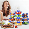 24-Piece Food Storage Containers Superior Glass Food Storage, 11-35 oz. Capacity