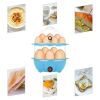 Rapid Egg Cooker Electric for Hard Boiled, Poached, Scrambled Eggs, Omelets, Steamed Vegetables, Seafood, Dumplings, 14 capacity, with Auto Shut Off F