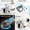 3-IN-1 Electric Stand Mixer, 660W 10-Speed With Pulse Button, Attachments include 6.5QT Bowl, Dough Hook, Beater, Whisk for Most Home Cooks,  Almond C
