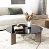 36 Inch Round Tempered Glass Table Top Black Glass 1/4" Thick Round Polished Edge