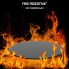 36 Inch Round Tempered Glass Table Top Black Glass 1/4" Thick Round Polished Edge