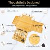 Cheese Board and Knife Set, Magnetic 4 Drawers Bamboo Charcuterie Boards, 15 x 13 x 2 Inch