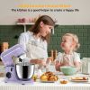 3-IN-1 Electric Stand Mixer, 660W 10-Speed With Pulse Button, Attachments include 6.5QT Bowl, Dough Hook, Beater, Whisk for Most Home Cooks, Vine Purp