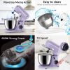3-IN-1 Electric Stand Mixer, 660W 10-Speed With Pulse Button, Attachments include 6.5QT Bowl, Dough Hook, Beater, Whisk for Most Home Cooks, Vine Purp