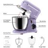 3-IN-1 Electric Stand Mixer, 660W 10-Speed With Pulse Button, Attachments include 6.5QT Bowl, Dough Hook, Beater, Whisk for Most Home Cooks, Vine Purp