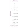 Wall-mounted Wine Rack for 9 Bottles 2 pcs Gold Iron