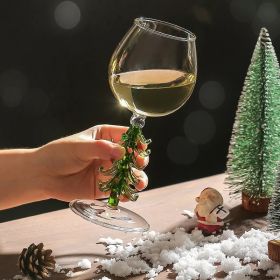 Korean Ins Style Creative Christmas Wine Glass Colorful Christmas Tree Decorative Goblet (Option: Green Christmas Tree Goblet)