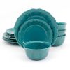 Lace 12-Piece Dinnerware Set, multi-color