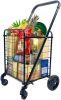 Grocery shopping cart with swivel wheels, folding shopping cart,