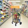 Grocery shopping cart with swivel wheels, folding shopping cart,