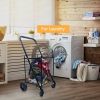 Grocery shopping cart with swivel wheels, folding shopping cart,
