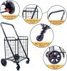 Grocery shopping cart with swivel wheels, folding shopping cart,